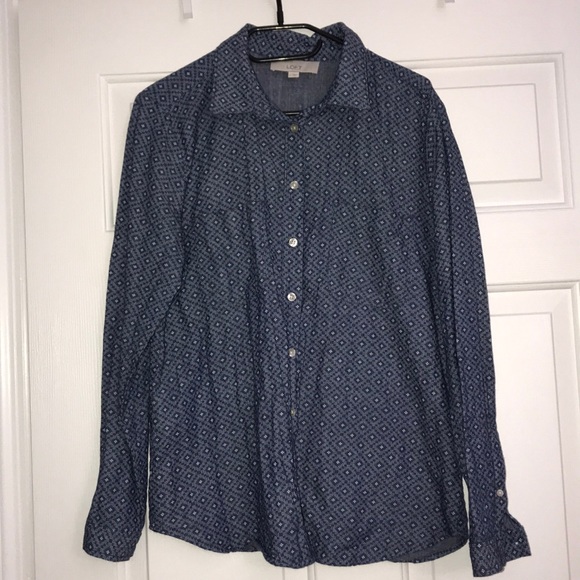 Women’s loft button down shirt size L - Picture 1 of 4
